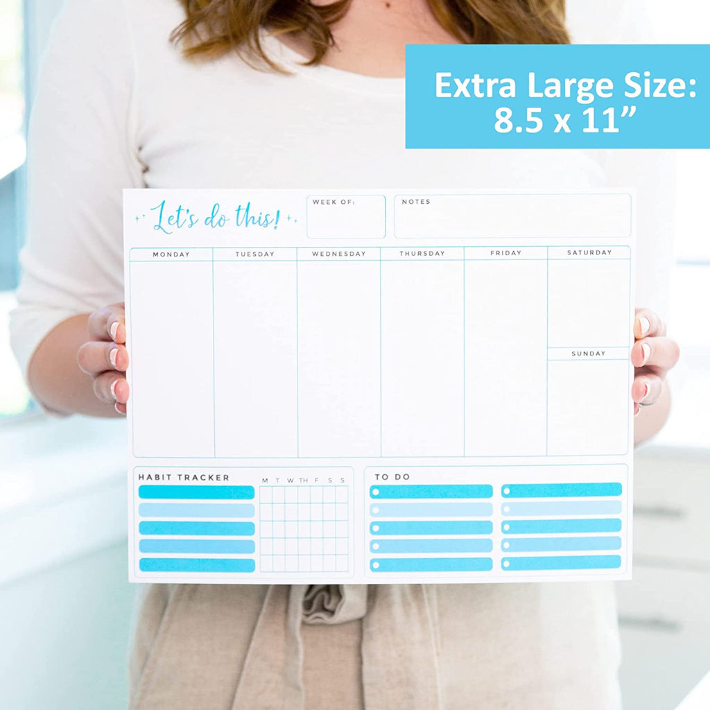 Let's Do This Weekly Planner and Habit Tracker Notepad – T Marie Stationery
